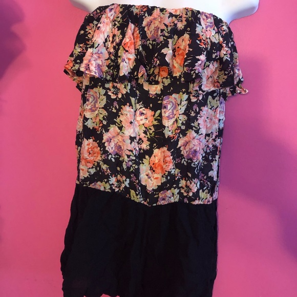Papaya Dresses & Skirts - strapless floral romper